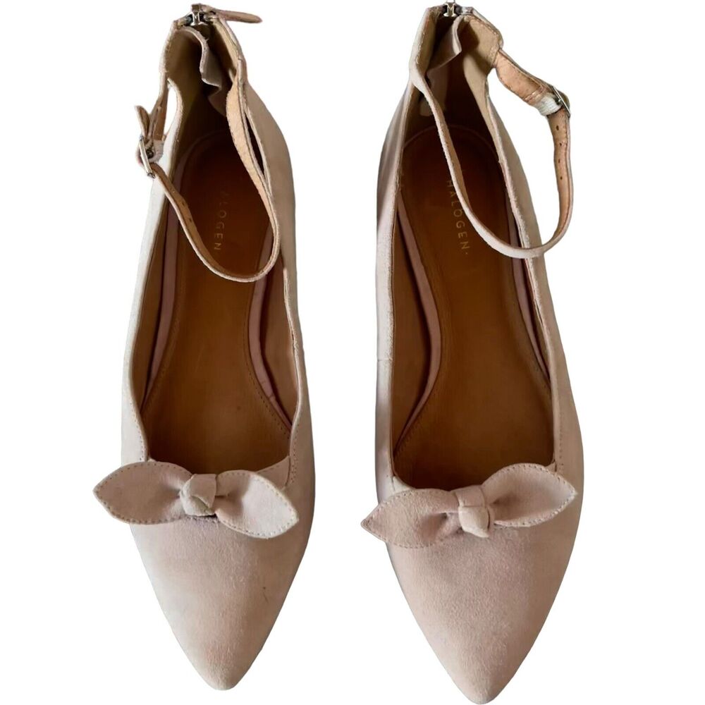 Halogen Flats Suede Leather Pointed Toe